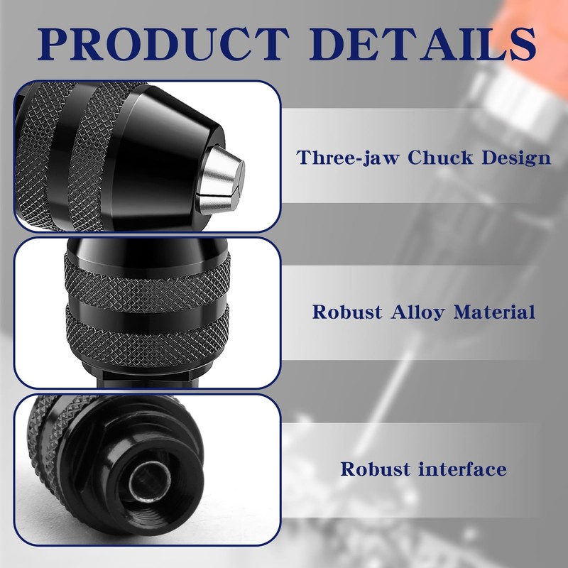 Pack of 3 drill chucks for Dremel, keyless drill chuck