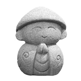 SUPVOX Sand Stone Japanese Buddha Maitreya Statue Decorations Feng Shui Little Monk Figurine Zen Garden Decor Mini Guardian Buddha Sculpture for Lucky Wealth