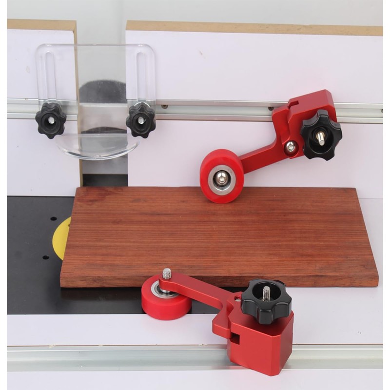 JCFANTS Updated Bearing Roller Featherboards, Precision Stock Guides for Table
