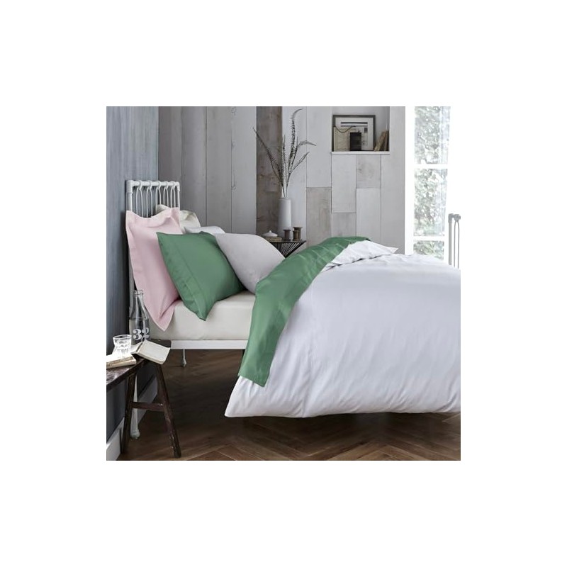 Plain Dyed Percale Jade Fitted Sheet 160 x 200 cm