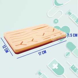 Grupo Carnavallia Simulador Piel 3capa Almohadilla Silicón Práctica Sutura Doc