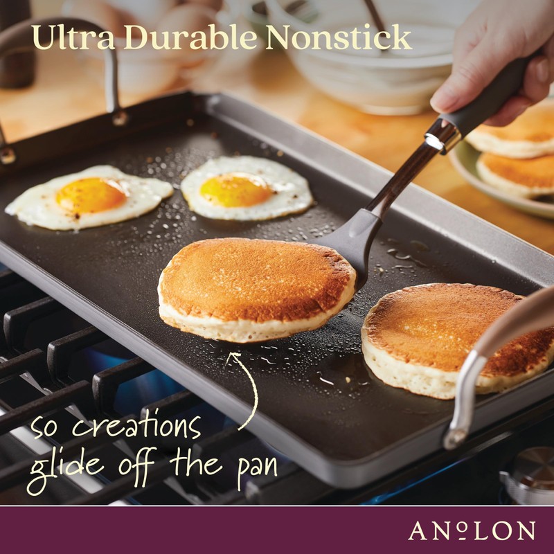 Anolon Advanced Home Hard Anodized Nonstick Double Burner Griddle/Grill Pan