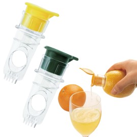 2 Packs Lemon Squeezers, Lemon Juicer Squeezer Manual Lemon Squeezer Lemon Squeezer Press for Kitchen Portable Transparent Fruit Juicer Hand Juicer for Orange Lemon Lime Pomegranate