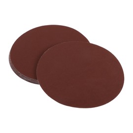 Partuto Pack of 10 6 Inch 320 Grit Universal Sanding Discs - Round Velcro Sandpaper - White Paper Red