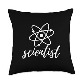 Scientist Science Atom Throw Pillow