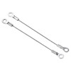PATIKIL Stainless Steel Lanyard Cable 1.5mmx10cm, 4 Pack Eyelets Ended