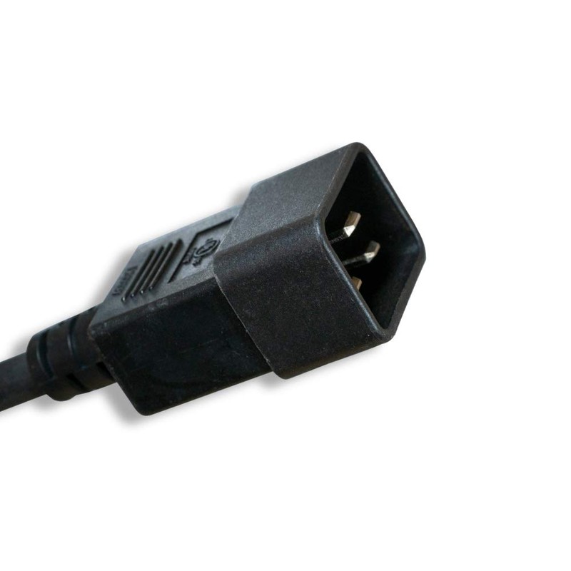 Cablelera Black 3' Power Cord, IEC320 C15/C20 14AWG C15/C20 Power