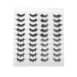20 Pairs Mixed Half Eye False Lashes High Imitation 6D Semi Manual Making Fake Eyelashes