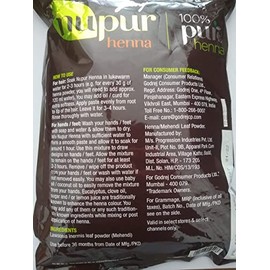 Godrej Godrej Nupur Mehendi Powder Herbs Blend, 120-gram (3 PACK)
