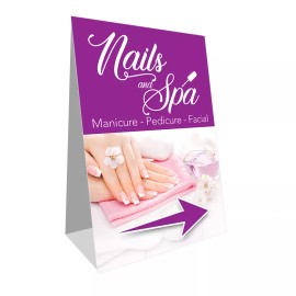 Vista Flags Nails and Spa Economy A-Frame Sign