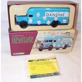 corgi heritage bernard type 110 fourgon light blue danone van certificate number 0003 1.50 scale limited edition diecast model