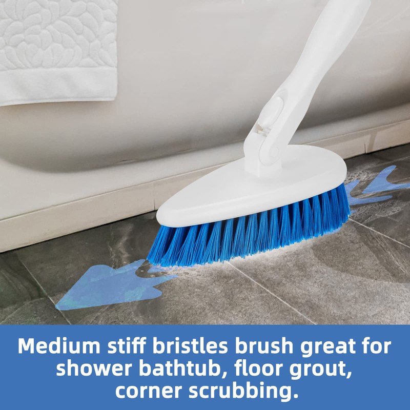 Qaestfy Shower Scrubber Cleaning Brush Combo Bath Tub Tile Cleaner