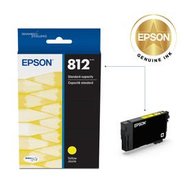 EPSON 812 DURABrite Ultra Ink Standard Capacity Yellow Cartridge (T812420-S) Works with Workforce Pro WF-7310, WF-7820, WF-7840, Workforce EC-C7000