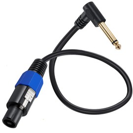 Speakon to 1/4" Speaker Cable, 6.35mm TS Male Plug to Speakon M ale Adapter Cable, Speakon to 6.35 mm Mono Audio Amplifier Speaker Cord for Speaker Guitar Amplifier 50cm