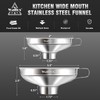 WALFOS Jam Funnel Wide Neck, 10cm & 14cm Canning Funnels