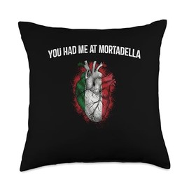 You Had Me at Mortadella Funny Italian Humor Italy Foodie Throw Pillow