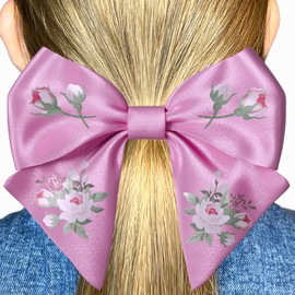 Pink Hair Bow Clip for Teens Woman Girl