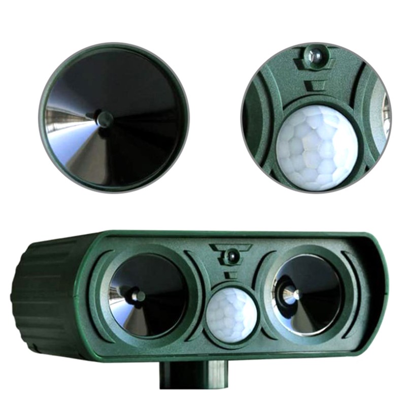 WH-510 Solar-Powered Animals Repeller Ultrasonic-Wave Dog Cat Rechargeable Repellent for