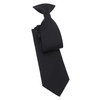DQT Men's Plain Twill Wedding Formal Clip On Tie -