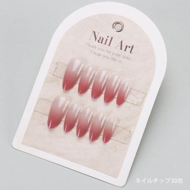 MISS MUMU Nail Tips, 30 Pieces, Long Nail Tips, Spring and Summer, Simple, Cute, Fashionable, Popular, Japanese Style Nail Seal, Bride Nails, Glossy False Nails, Coming of Age of Age Ceremonies