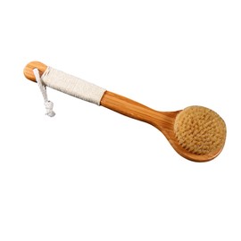PACKOVE Bristle Bath Brush with Long Handle Body Massage Brush for Exfoliating and Cleansing for Stimulating and Removing Dead Skin Shower Bath