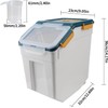 Saim Airtight Rice Container & Flour Storage 25lb 4-Pack, BPA