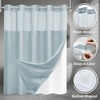 SORTTO No Hook Shower Curtain with Snap in Liner Set