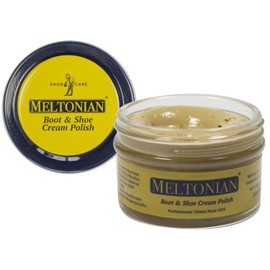 Meltonian Cream Shoe Polish - Boot Polish, Leather Shoe Polish Oil Based with Beeswax - Restores & Protects, 60+ Colors, Light Beige
