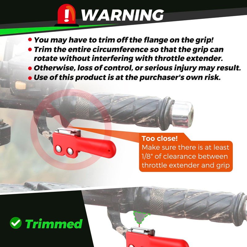 Saillong ATV Throttle Extender, Thumb Throttle Master for ATV, 2