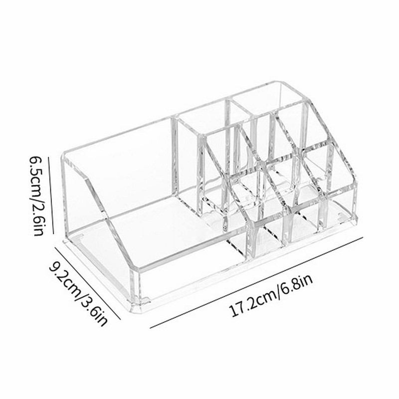 QUINTRA Rectangular Cosmetic Organiser for Transparent Skin Care Products with