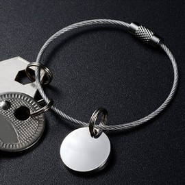 Stainless Steel Wire Keyring Multi-purpose Chain Strap Rope Keyring Large 200mm / 스텐 와이어키링 다용도체인고리끈 로프 줄 열쇠고리 대형 200mm