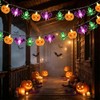 2 Piezas luces led Halloween,16 m x 80 luces LED,calabaza,araña,murciélago