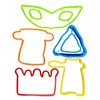 Purim Cookie Cutter Set – Plastic Set – Includes Gragger,