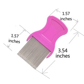 4Pcs Head Hair Comb, 2 Pieces Hair Comb Double Sided 2 Pieces Removal Dandruff Comb with Metal Teeth
