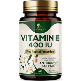 Nature's Nutrition Vitamin E Softgels 60, 1, 60 Tablets / 네이처스뉴트리션 비타민 E 소프트젤 60개, 1개, 60정