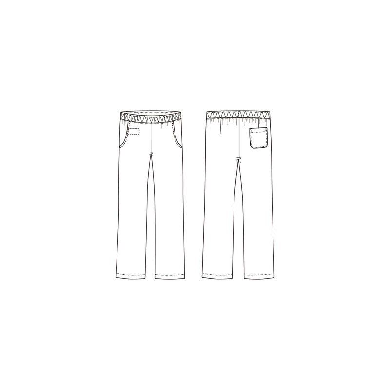 Fork 6013SC Women's Straight Scrub Pants, Full Elastic, dark navy