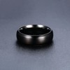 TTVOVO Men's Brushed Matte Ring 6MM Black Gun Plated Couple
