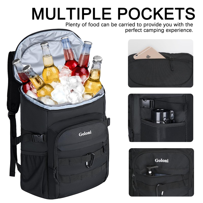 Upgraded Cooler Backpack 24 Cans – Lightweight Insulated Backpack Cooler,