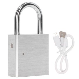 Bluetooth Padlock USB Rechargeable APP Control Impact Resistant Smart Padlock for Cabinet Iron Gate Gym