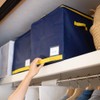 Towa Sangyo Futon Storage, Navy, Approx. 14.2 x 15.7 x