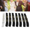 8Pcs Bride Bridesmaid Sash Gold Letters Hypoallergenic Material Wedding Bride
