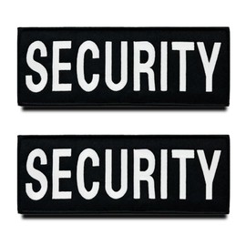 2 Pcs 27.4x10.2 cm Extra Large Reflective British Union UK Security Patch Hook and Loop Embroidered Morale Security Tactical Military Uniform Emblem for Backpack Clothes Vest Dog Harness