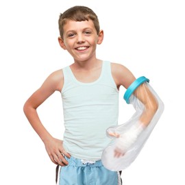 100% Waterproof Cast Covers for Shower Arm Kids Cast Cover Bag Protector for Shower Arm Kids Child to Keep Wounds Bandage Dry After Surgery [2024 Newest Reusable]