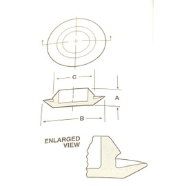 AMZ Clips and Fasteners 50 1/4" White Plastic Flush Type Hole Plugs 1/2" Head