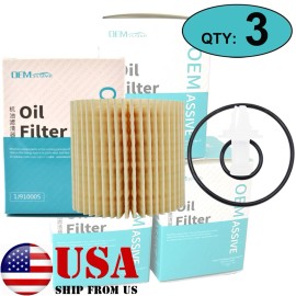 OEMASSIVE 3x Engine Oil Filter 04152-YZZA1 For Lexus GS IS NX RX Toyota Camry Avalon RAV4