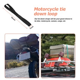 XINLIYA Soft Loop Motorcycle Tie Down Straps, 6PCS 16" x 1" Hook Tie Down Stretch Belts with 1100lbs Break Strength, Heavy Duty Motorbikes Accessories, Universal for ATV, Dirt Bike, Scooter