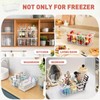 Goovilla Freezer Organizer Bins with Foldable Handle, 4 Pack Stackable