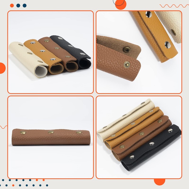 IUAQDP 2 Pieces Handbag Handle Leather Wrap Cover, Luggage Bag