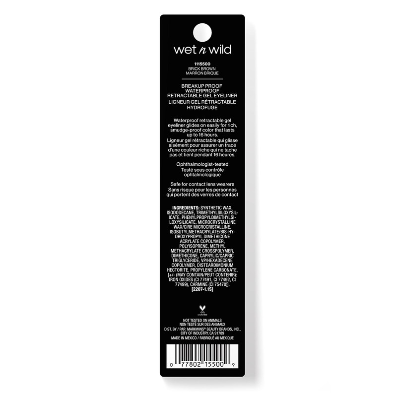 Wet n Wild Breakup Proof Waterproof Retractable Gel Eyeliner Brick