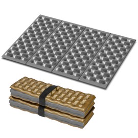 Foam Seat Mat for Camping, Foldable Seat Pat Cushion,Waterproof IXPE Sitting Pad for Outdoor Camping, Stadium,Backpacking Travel,Hikking,Picnic,Stadiums and Bleachers (Iron Grey-2 Pack)